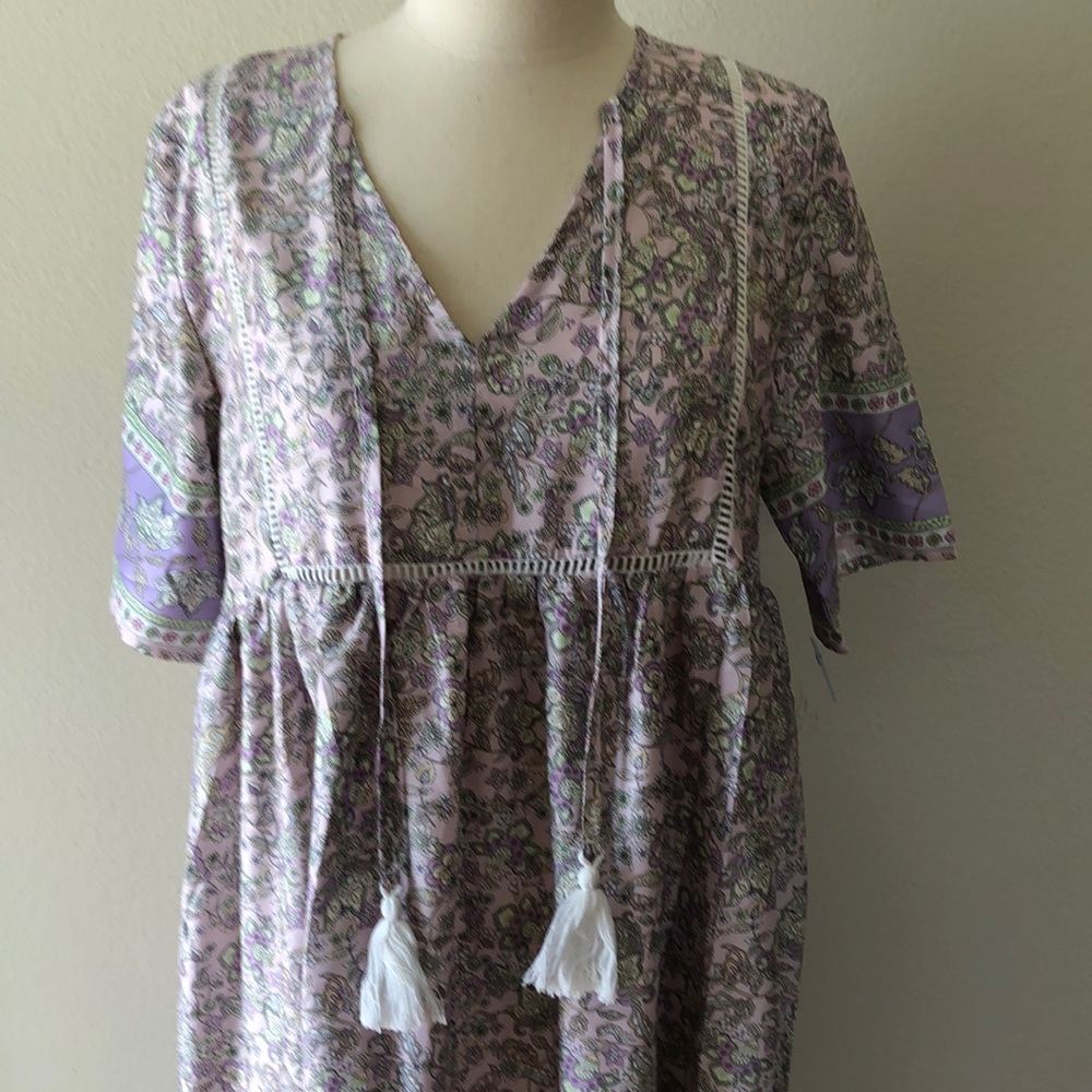 MISSLOOK NWOT Prairie Floral Tunic. Size L